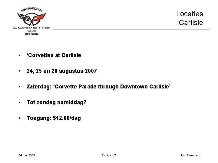 New Paddock Corvette Club